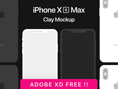 Iphone Xs Max Clay Mockup