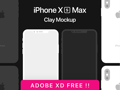 Iphone Xs Max Clay Mockup adobe xd clean design flat design freebie xd freebies iphone xs mobile app mockup bundle mockup design user experience user interface