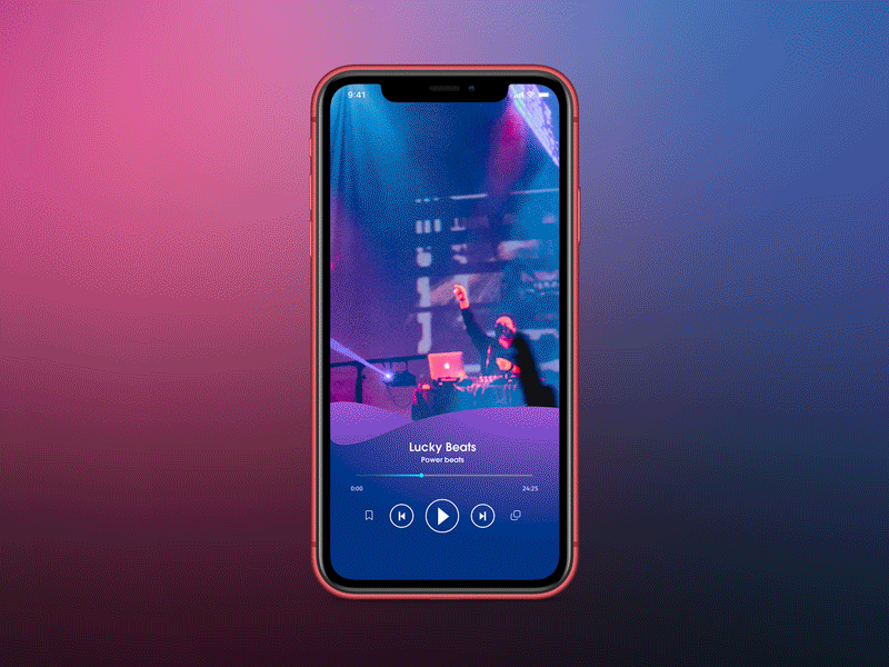 Audio Player Concept design ui clean design user interface user experience flat design adobe xd