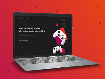 Stadia Website - Mockup adobe xd clean design design flat design ui user experience user interface website design