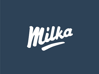 Milka calligraphy handlettering lettering logo logotype sign
