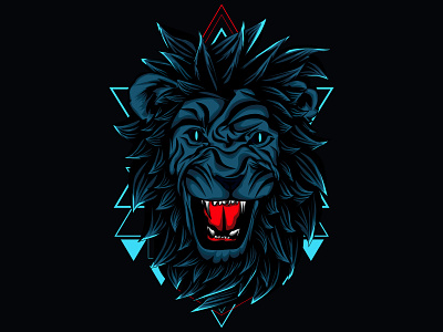 Angry Lion Sacred Geometry