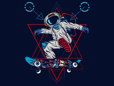 Astronaut Sacred Geometry astranaut creative deign detailed digital design digital illustration graphic artist graphic design illustration illustrator sacred geometry