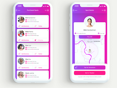 Find Celebrities App UI/UX Design