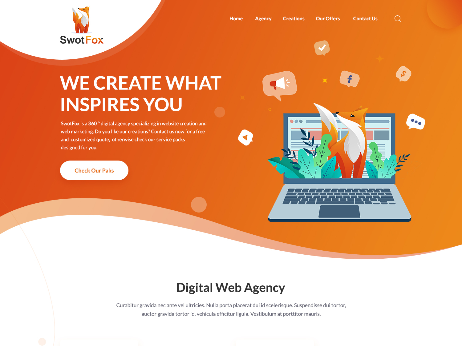 Swotfox Web Agency Website UI/UX Design