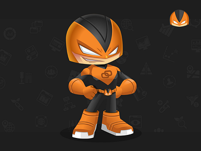 Linkredible cartoon character character design linkredible mascot design super hero vector