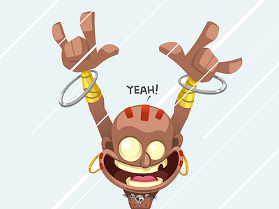 Dhalsim Approves - Happy New Year! 2015 character design dhalsim mascot mascot design streetfighter vector yoga
