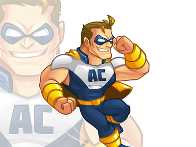 Anti-Captcha Mascot cartoons hero mascot design super hero vector