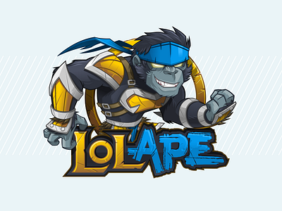 LOL Ape cartoon identity cartoon logo character design mascot mascot design vector