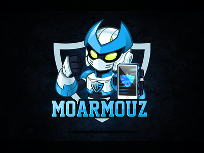 MoArmouz Cartoon Logo cartoon identity cartoon logo cyborg mascot design phone mascot robot vector