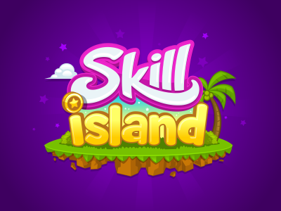 Skill Island cartoon identity cartoon logo game logo