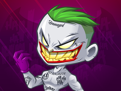 The Joker batman character design dc comics fanart joker mascot design mistah j no ragrets suicide squad vector