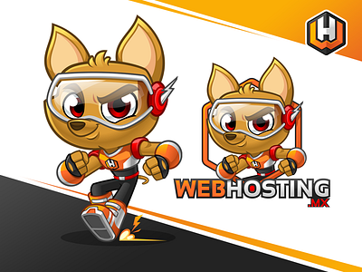 WebHostingMX - Mascot Design And Cartoon Logo Identity cartoon logo character design chihuahua chihuahua mascot hosting illustrator logo design mascot mascot design outdoor vector