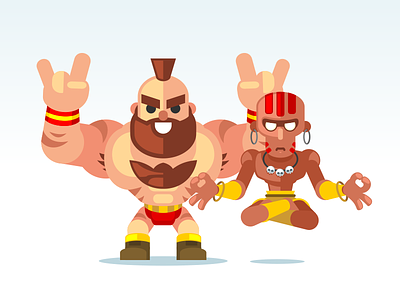 Dhalsim is Ready aftereffects animation dhalsim illustrator streetfighter vector zangief