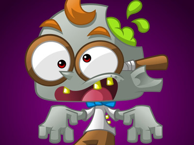 Geek Zombie Mascot coreldraw geek illustrator mascot tutorial vector vectortuts zombie