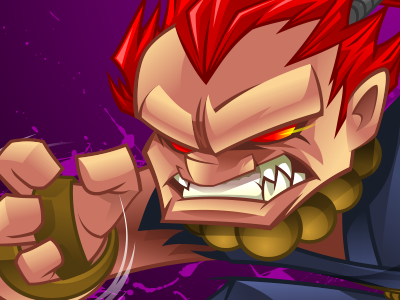 SF Akuma | Sketch to Vector Timelapse Video akuma cartoon illustration sketch street fighter timelapse vector video