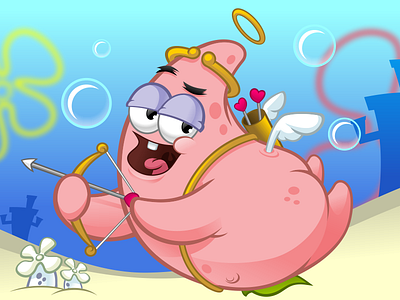 Patrick Star cartoon character illustration mascot patrick star spongebob time lapse vector video