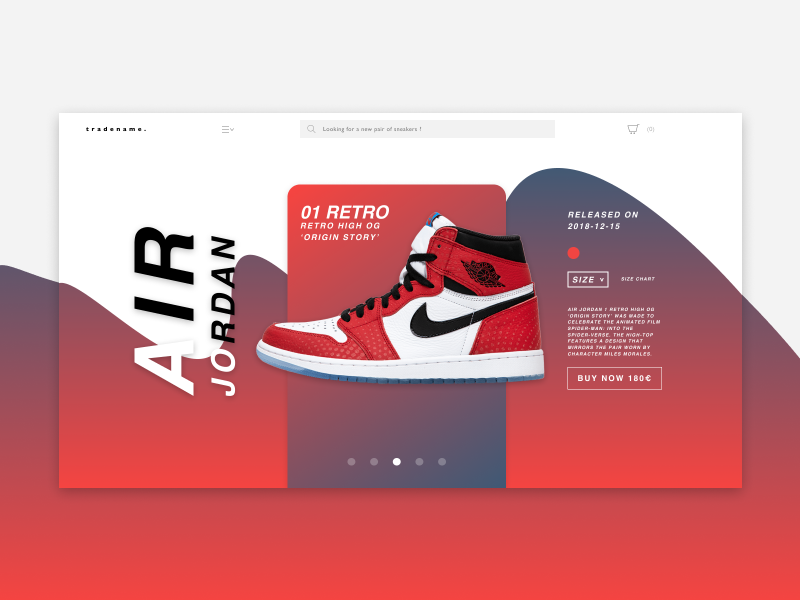 Nike Product Page by Nathanael on Dribbble