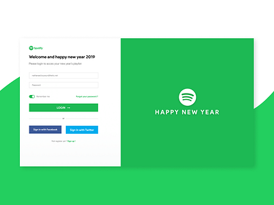 Spotify Login Page brand design homepage homepage design landing page spotify ui uidesign ux welcome page