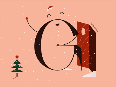 G! Time to say goodbye! 👋 adobe illustrator character christmas christmas tree cute design face illustration jay shree krishna lettering minimal new years eve santa claus snow snowflake