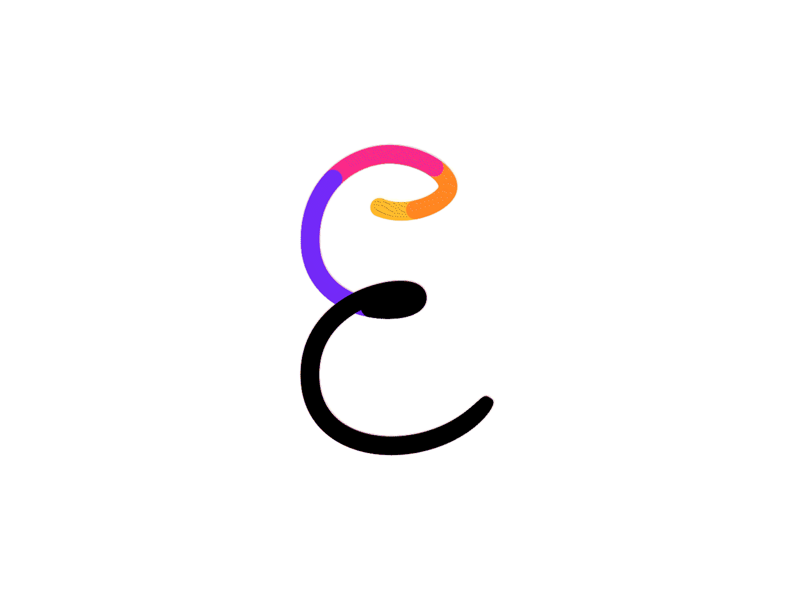 E, As I write it (mostly!) alphabets animation e letter e motion graphics type typography