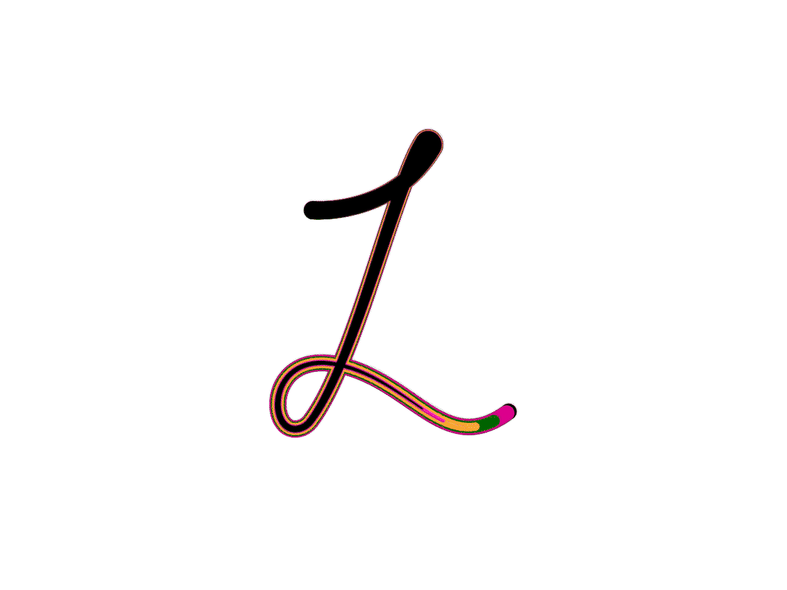 L, As I write it (almost!) adobe illustrator animation illustration letter l minimal typography