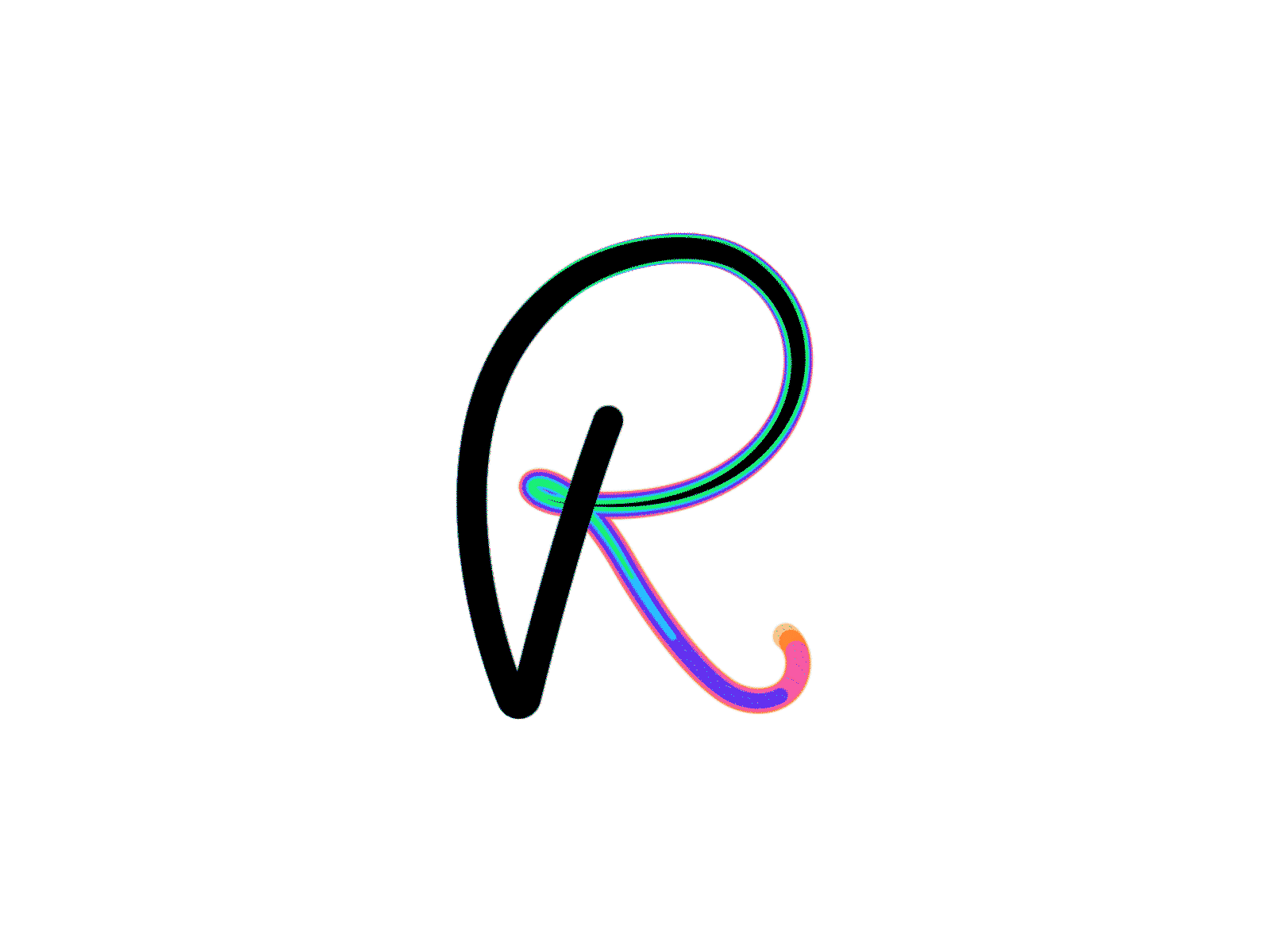 R, As I write it adobe illustrator animation design illustration letter r minimal typography typography animation