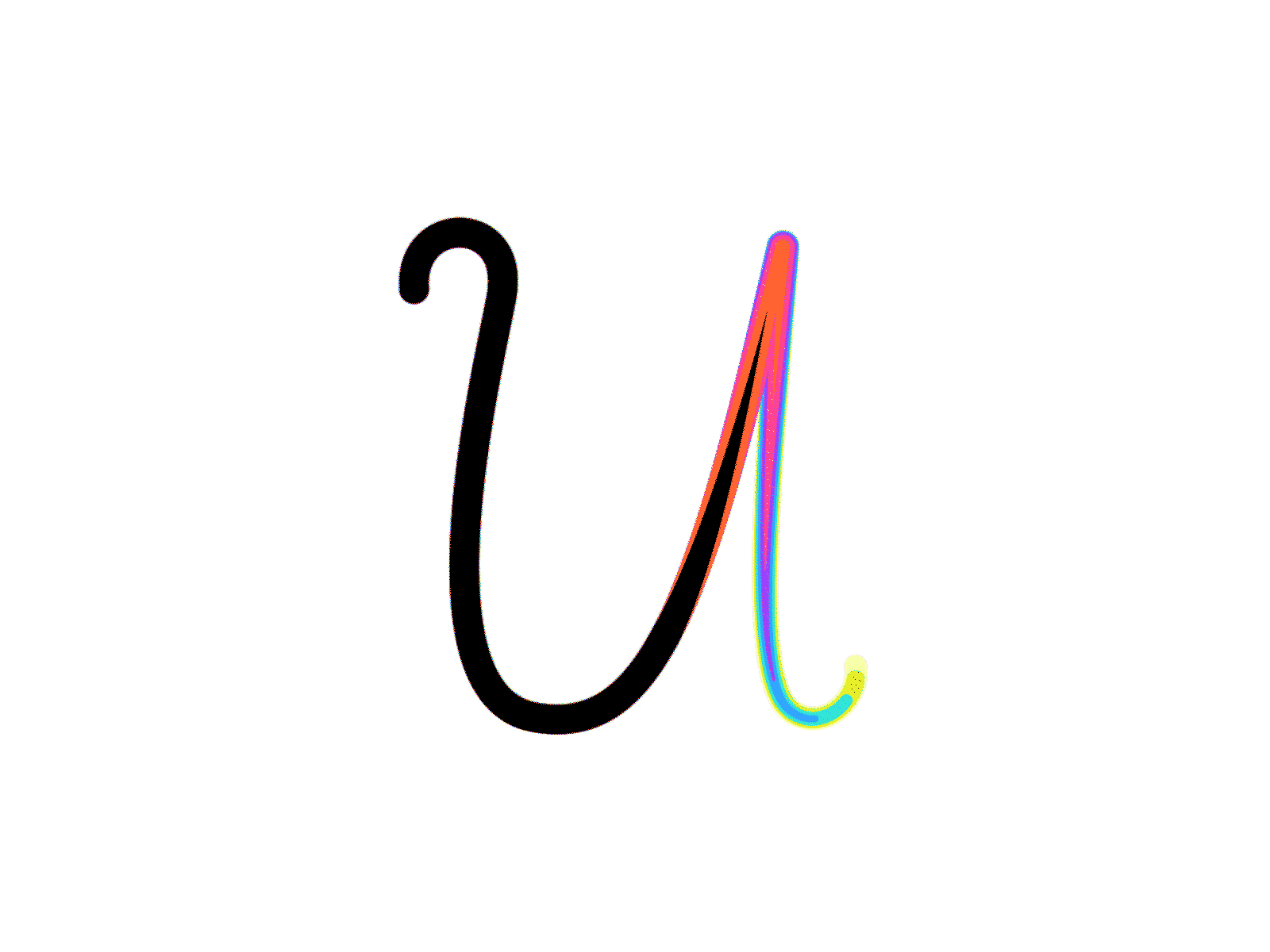 U, As I write it (often!) adobe illustrator animation design illustration letter u minimal typography typography animation