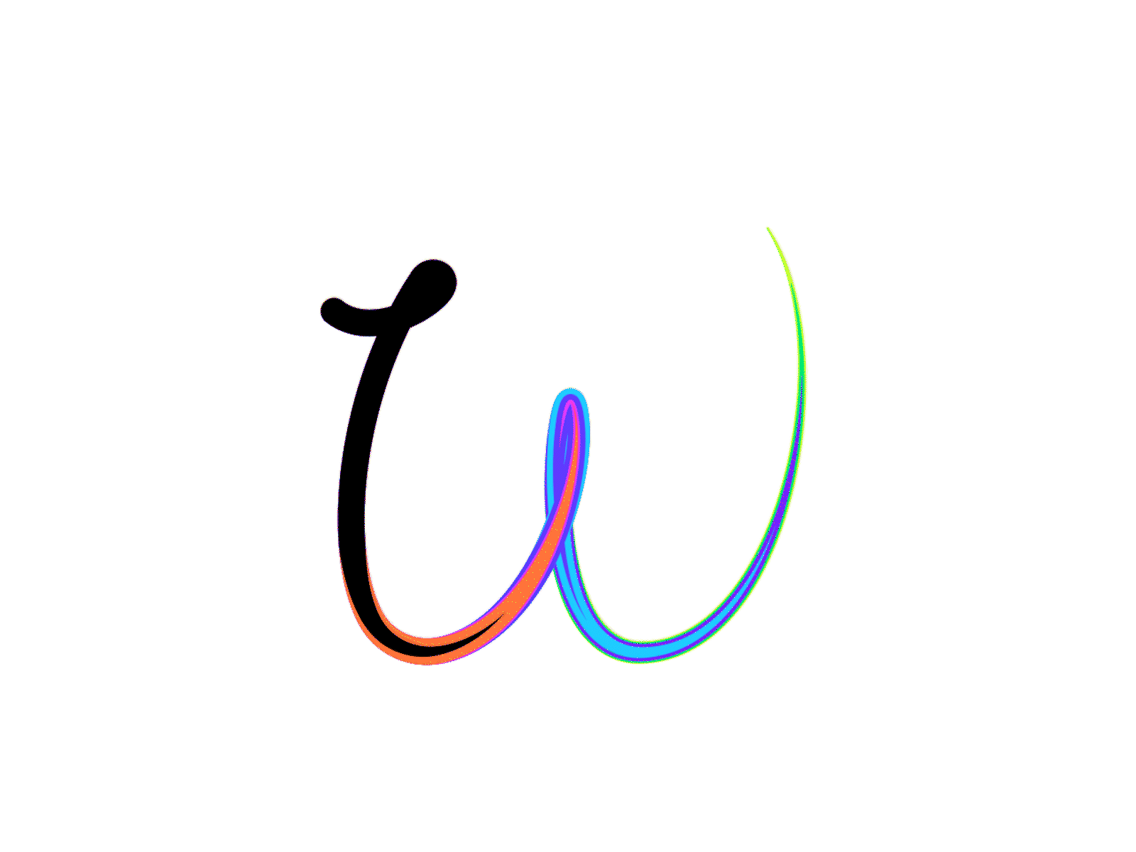 W, As I write it (mostly!) adobe illustrator animation design illustration letter w minimal typography typography animation