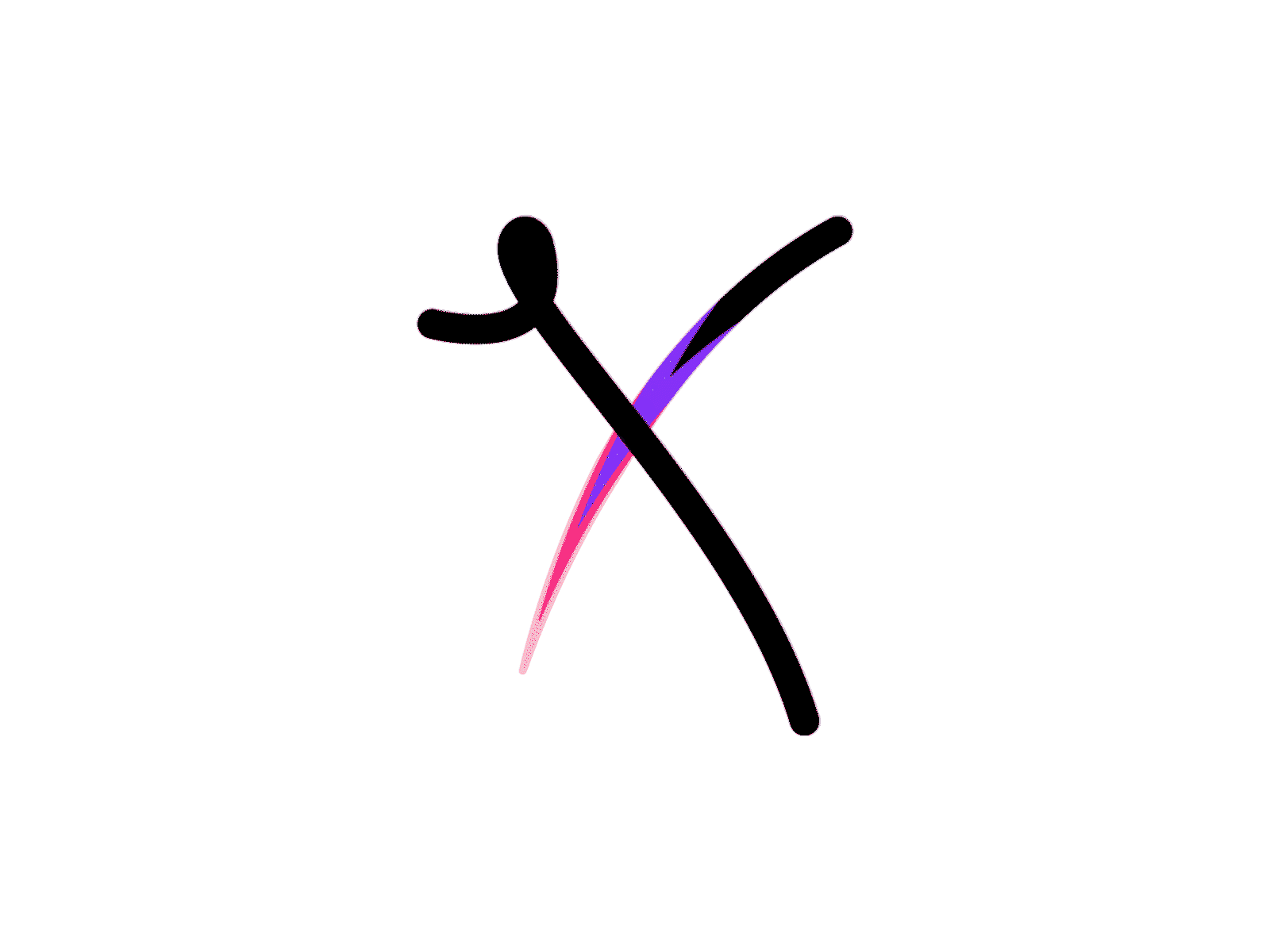 X, As I write it (often!) adobe illustrator animation design illustration letter x minimal typography typography animation