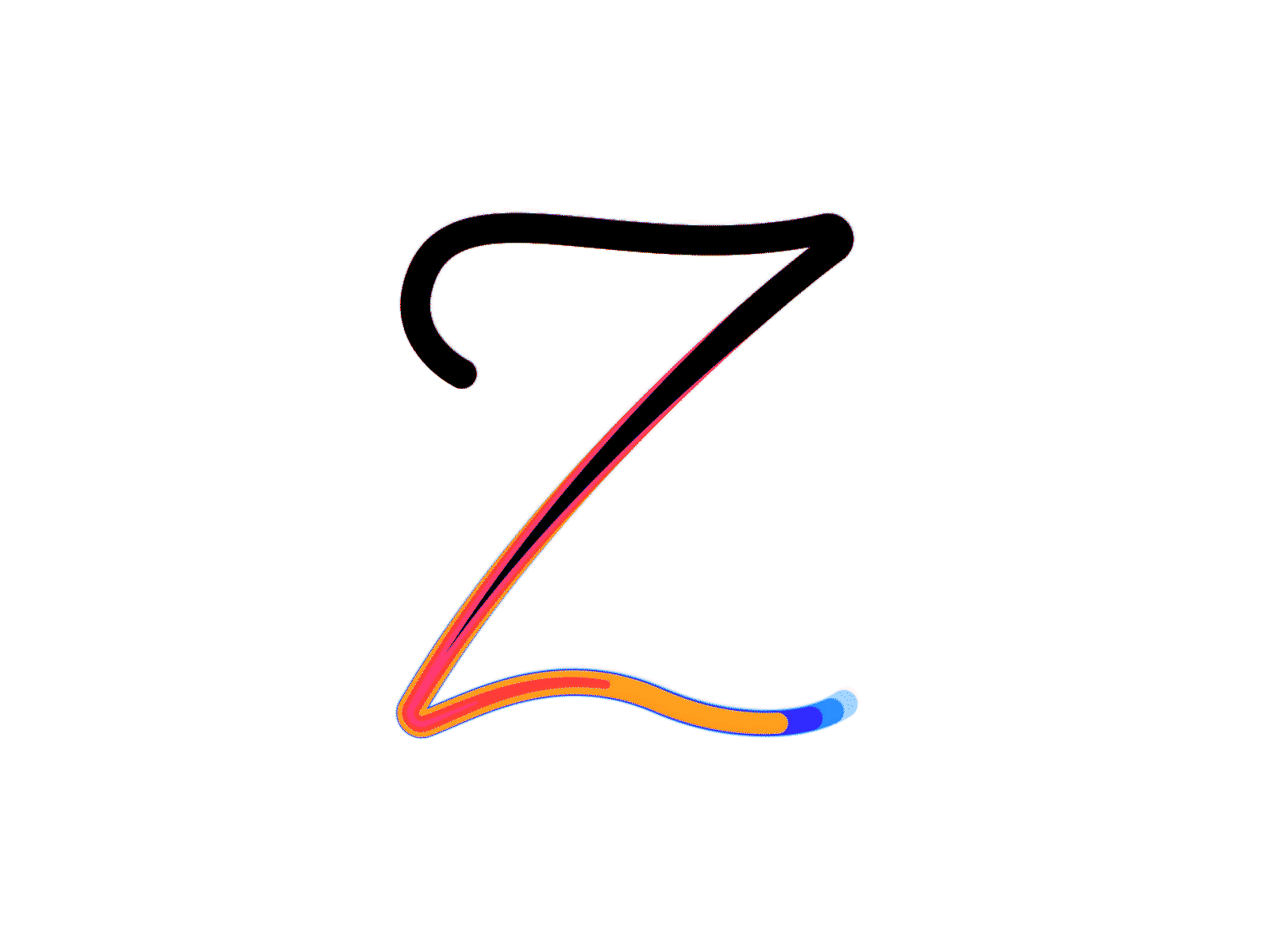 Z, As I write it (usually!) adobe illustrator animation design illustration letter z minimal typography typography animation