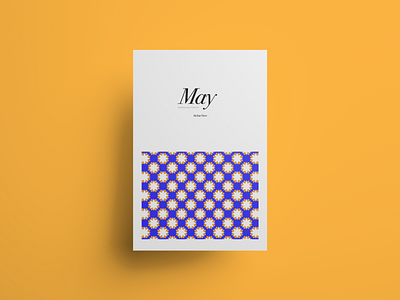 May, Kaleidoscope Pattern blue card design illustration kaleidoscope minimal pattern repitition wallpaper yellow