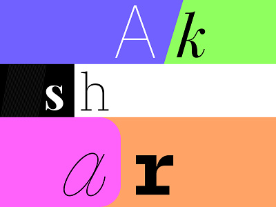 Letter blocks colors illustration typography
