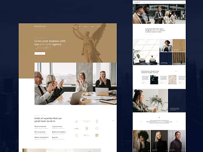 Halstein - Business Consulting Theme advisory advocacy aesthetic branding business company consulting corporate gold human resources uiux web design website wordpress