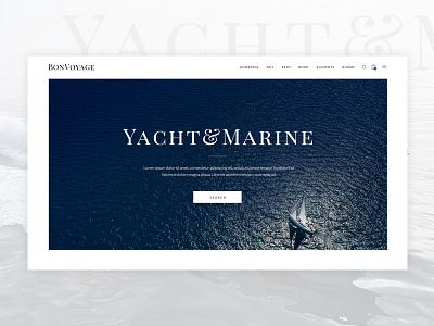 BonVoyage adventure booking clean cruise elegant holiday luxury ocean sea travel travel agency vacation voyage website mockup wordpress yacht