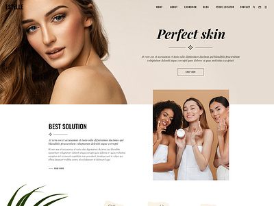 Estelle Cosmetic Home blog brand cosmetic cosmetic shop ecommerce fashion lifestyle modeling shop style website mockup wordpress