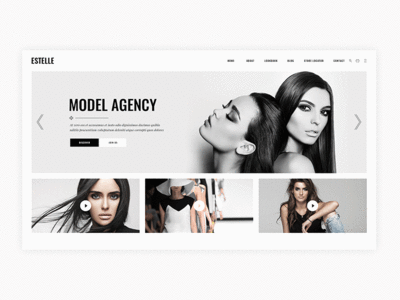 Estelle beauty blog brand elegant fashion lifestyle model agency modelling shop style webdesign website wordpress