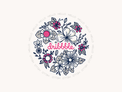 hello dribbble adobe illustration illustrator procreate vector