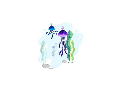 Jellyfish adobe illustration illustrator jellyfish procreate procreateapp vector