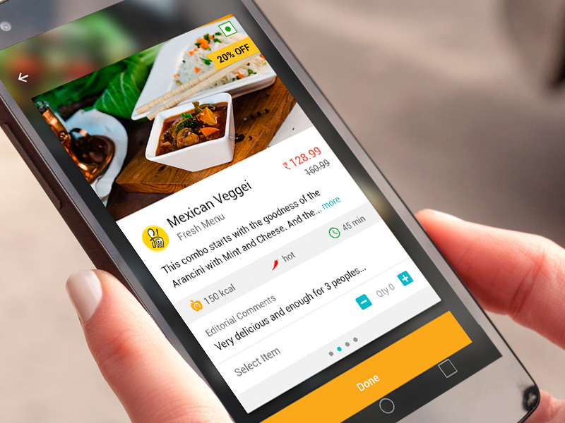 Food Carousel menu restaurant food mobile ux ui app lolipop android
