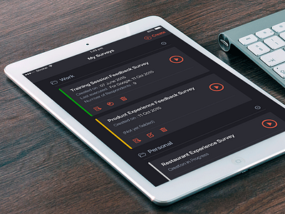 My Survey ios ipad survey ui ux