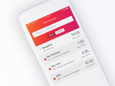 Time Zone Concept_02 concept ios time zone ui ux