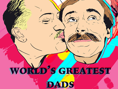 worlds greatest dads design illustration typography