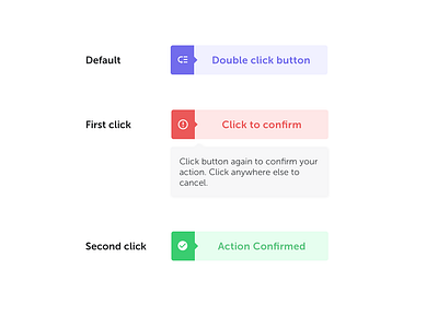 Double click button design product design ui ux
