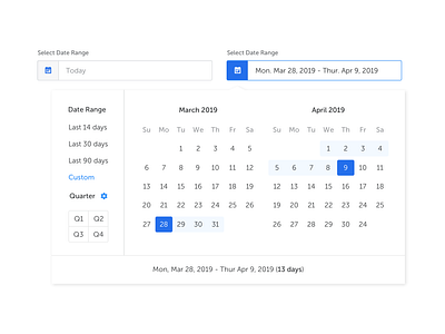 Date Range Selector