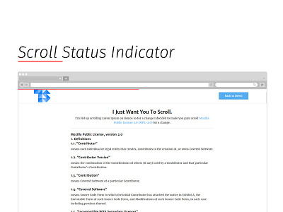 Scroll Status Indicator