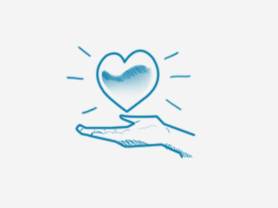 We Love Milano - Heart Illustration barclays hand heart illustration milan