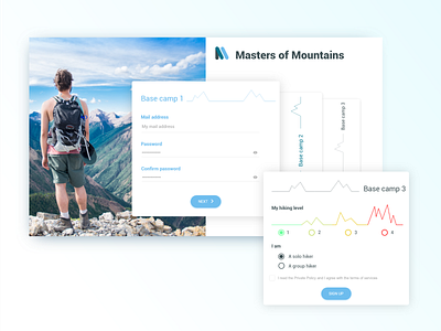 Sign up Page for Hiking Site | Daily UI #001 dailyui hiking signup signup form signup page ui ux ux design uxdesign