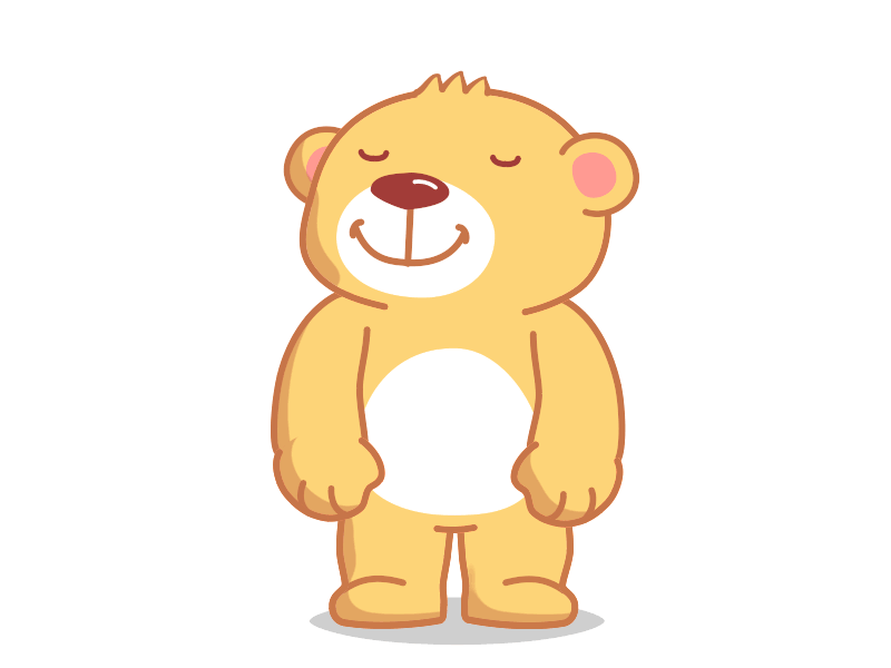 Bear's Hug Animated Sticker animated sticker animation cartoon character character design cute gif sticker teddy bear vector