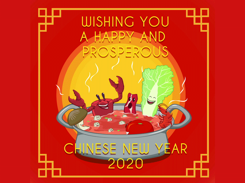 CHINESE NEW YEAR 2020 ANIMATION animation animation 2d cartoon character character design food gif